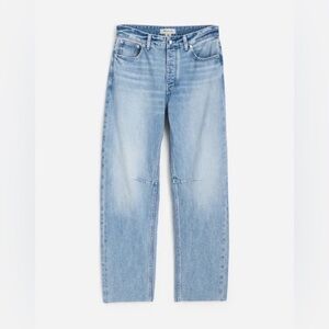 Madewell Darted Barrel Leg Jeans - Edmonson Wash Raw Hem